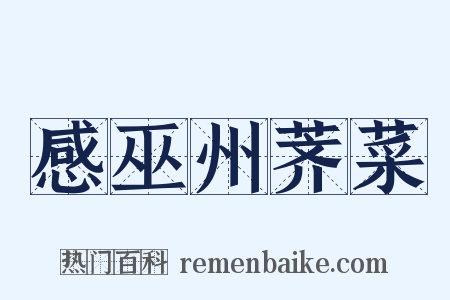 感巫州荠菜是什么意思的图片